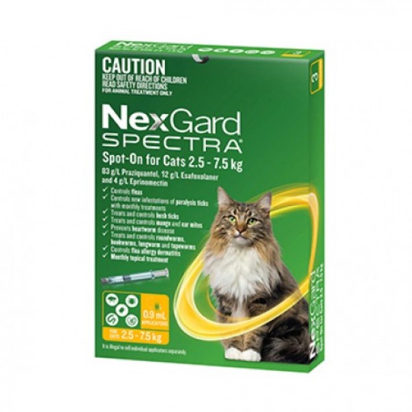 Nexgard Spectra Medium Large Cats Flea Tick Control